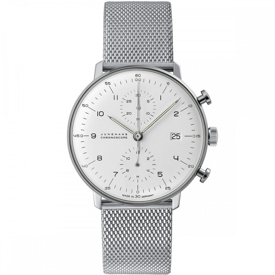 Junghans Max Bill Chronoscope Mesh 40mm Automatic Watch