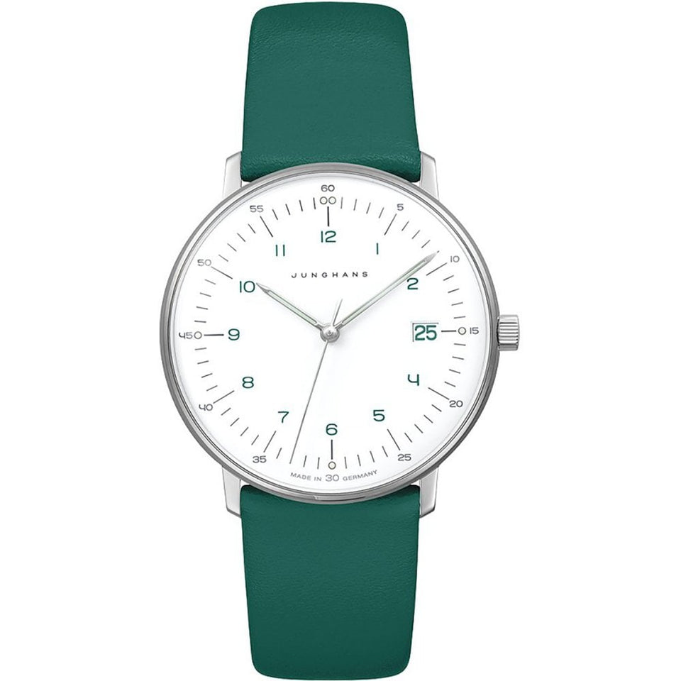 Junghans Ladies Max Bill Bauhaus Green Strap 33mm Watch