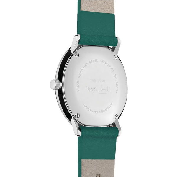 Junghans Ladies Max Bill Bauhaus Green Strap 33mm Watch