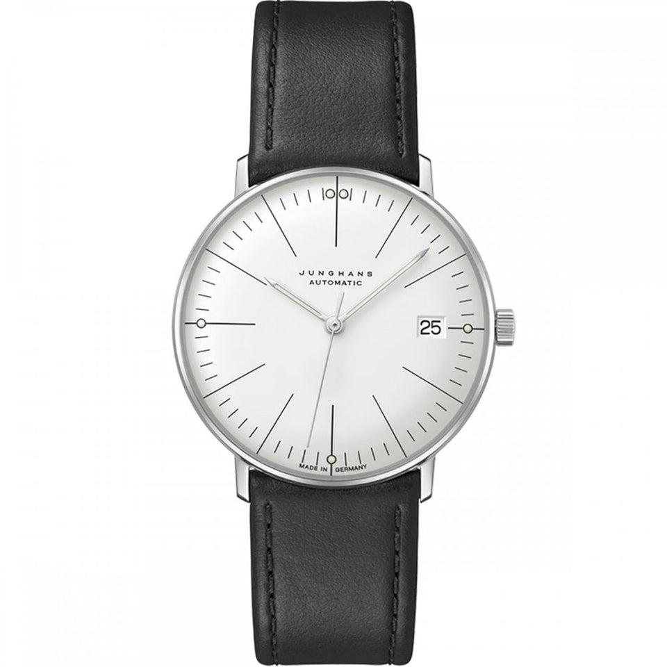 Junghans Max Bill Kleine Automatic Black Leather 34mm Watch
