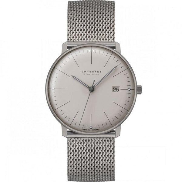 Junghans Max Bill MEGA Solar 38mm Titanium Mesh Watch