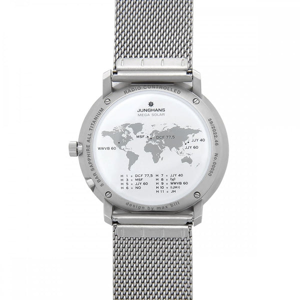 Junghans Max Bill MEGA Solar 38mm Titanium Mesh Watch