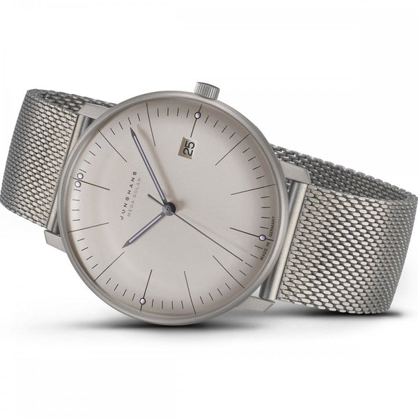 Junghans Max Bill MEGA Solar 38mm Titanium Mesh Watch