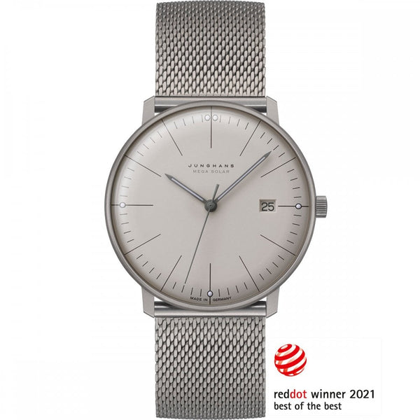 Junghans Max Bill MEGA Solar 38mm Titanium Mesh Watch