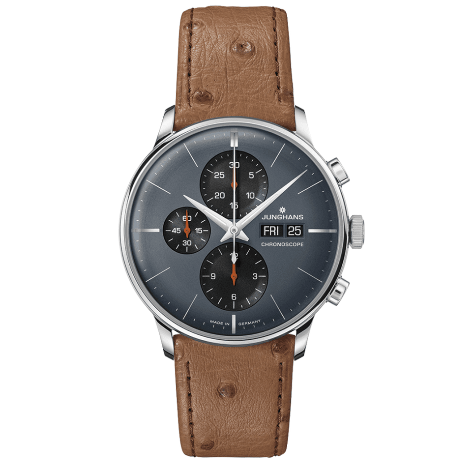 Junghans Meister Chronoscope 40.7mm Blue Dial English Date Watch