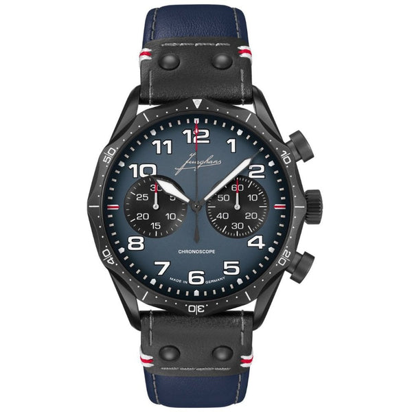 Junghans Meister Pilot Chronoscope Navy Blue Watch (XXX/300)