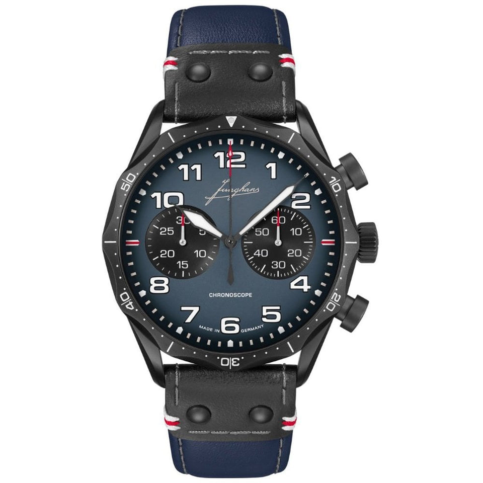 Junghans Meister Pilot Chronoscope Navy Blue Watch (XXX/300)