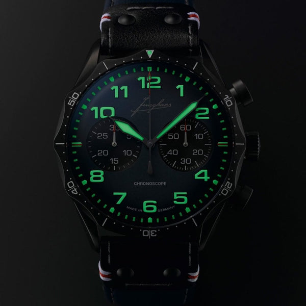 Junghans Meister Pilot Chronoscope Navy Blue Watch (XXX/300)