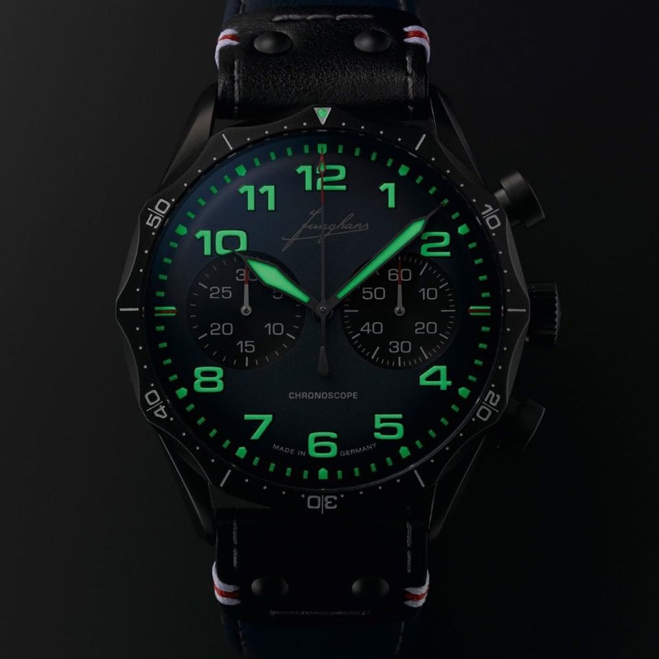 Junghans Meister Pilot Chronoscope Navy Blue Watch (XXX/300)