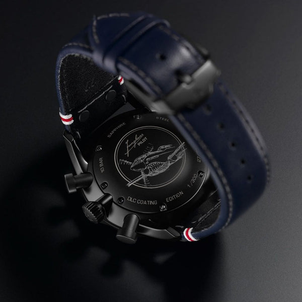 Junghans Meister Pilot Chronoscope Navy Blue Watch (XXX/300)