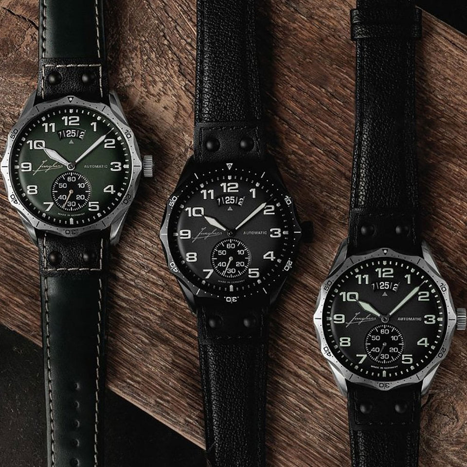 Junghans Meister Pilot Men's 43mm Automatic Green Dial Watch
