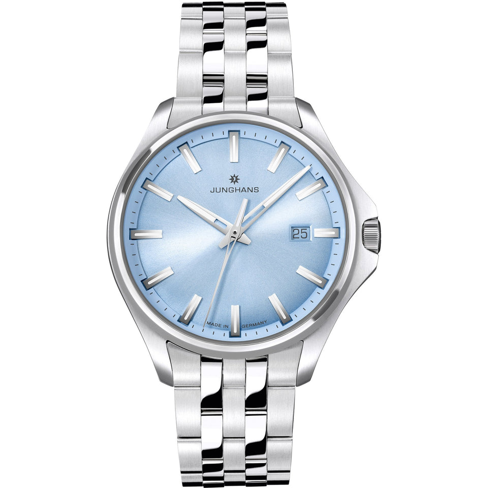 Junghans Meister S Ice Blue Dial 35mm Quartz Watch