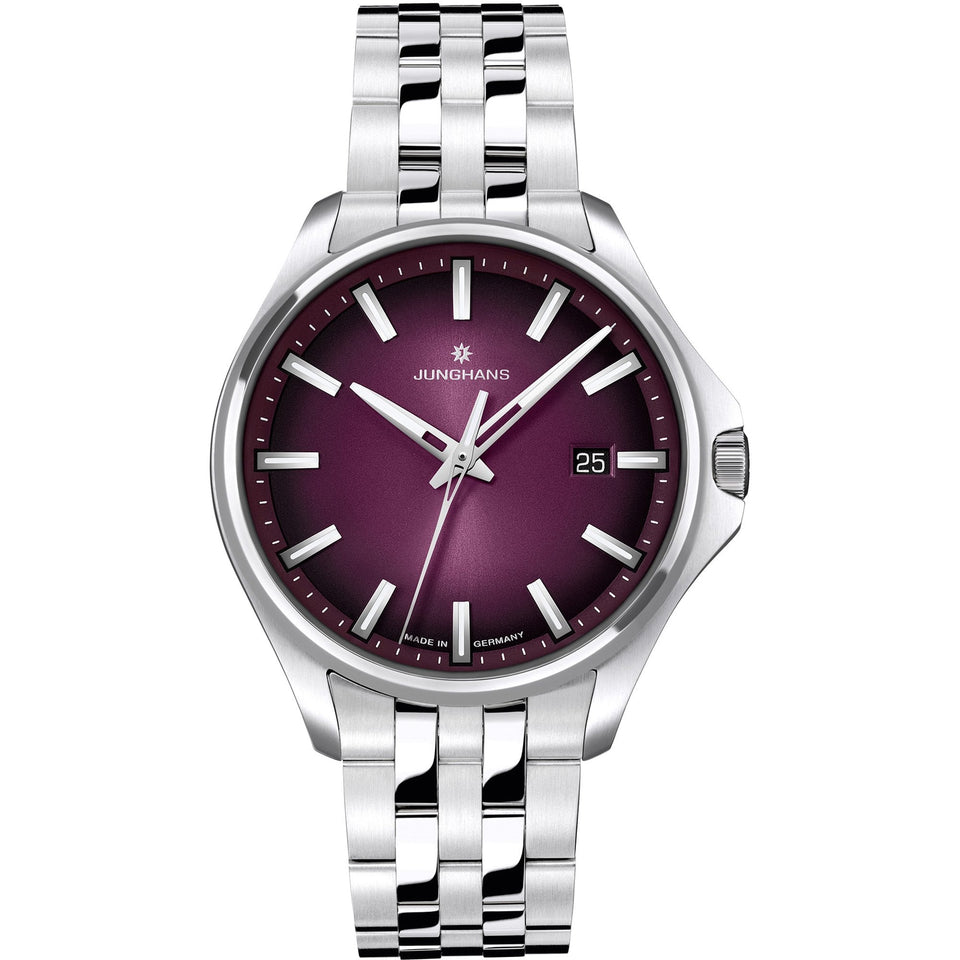Junghans Meister S Violet Dial 35mm Quartz Watch