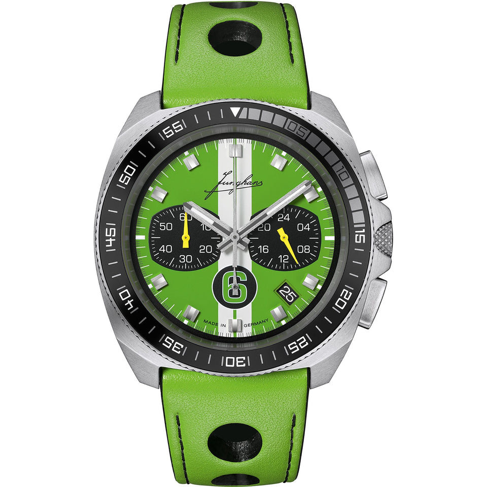 Junghans Mens 43mm 1972 Chronoscope Sports Edition Green Watch (XXX/200)