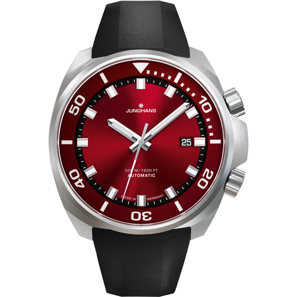 Junghans Mens Aquaris 47mm Red Dial Watch