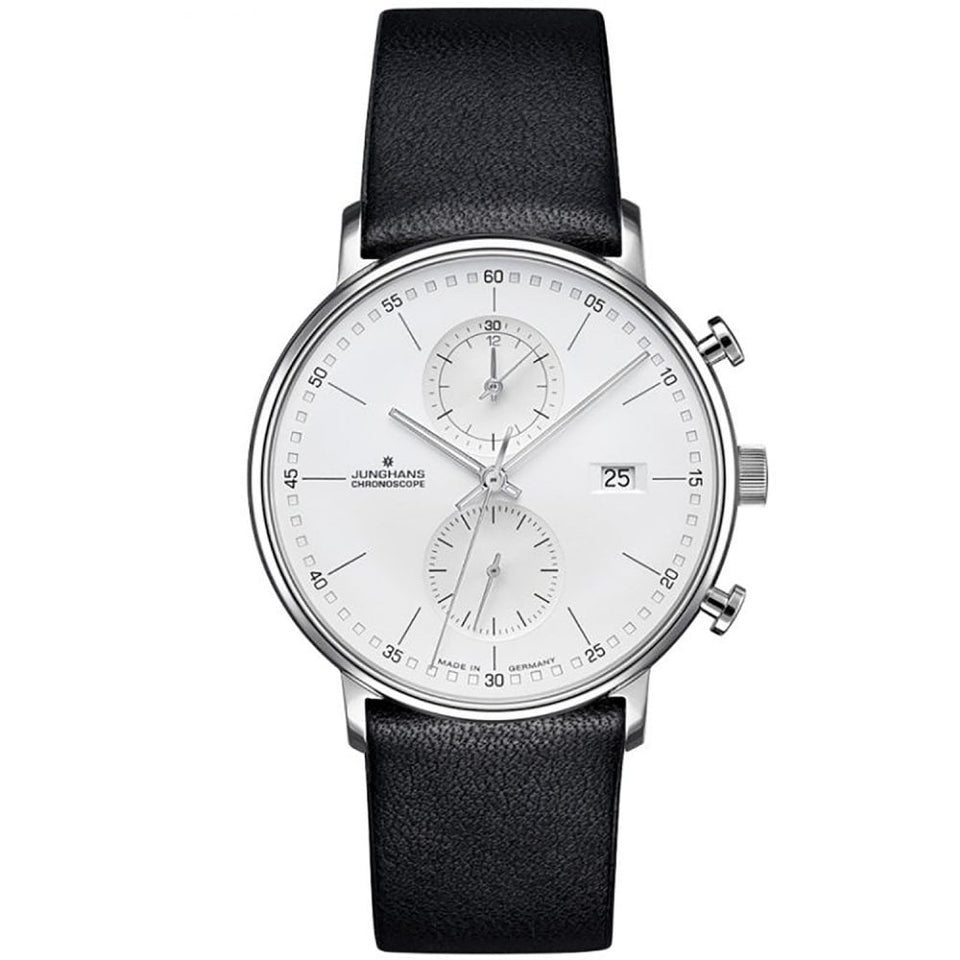 Junghans Men's 'FORM C Chronoscope' 40mm White Dial Watch