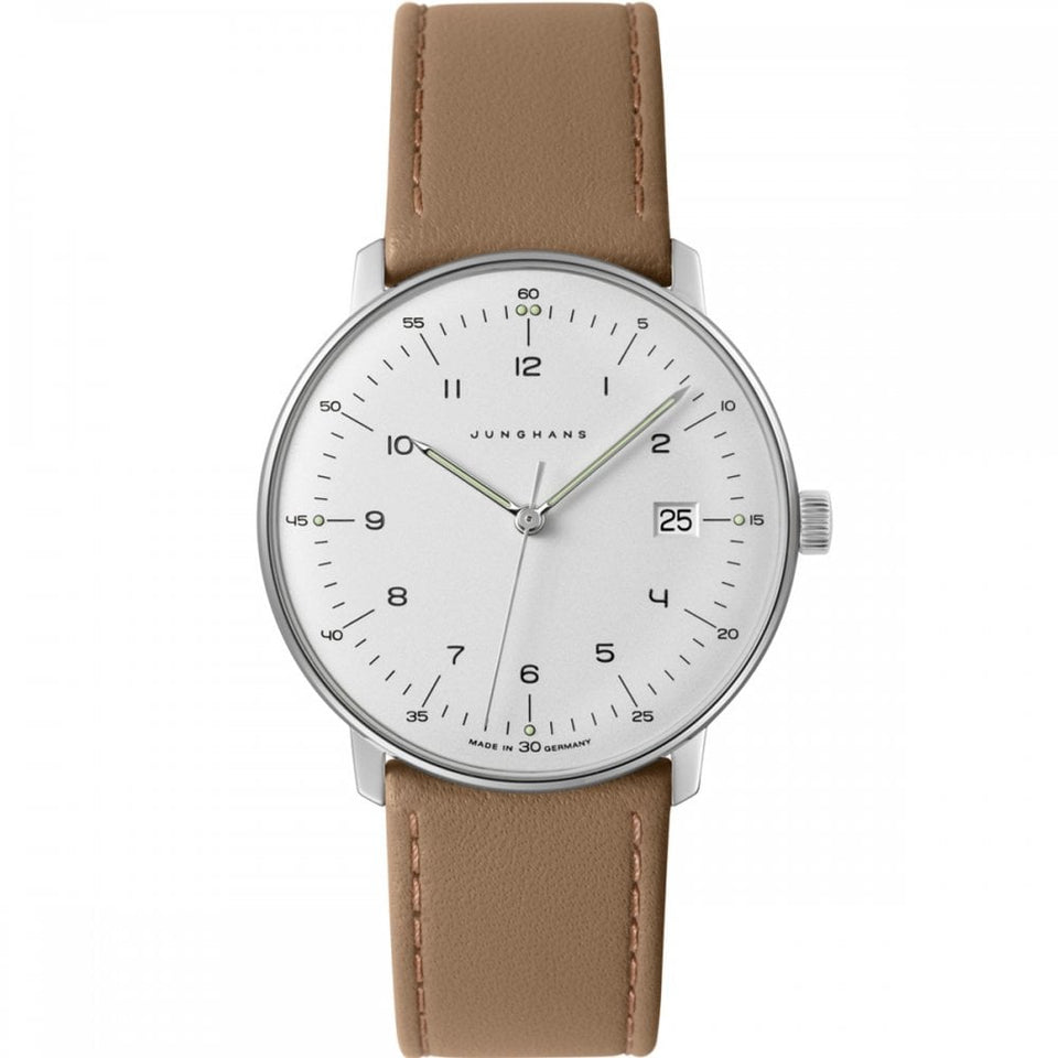 Junghans Men's Max Bill Brown Leather 38mm Quartz Watch