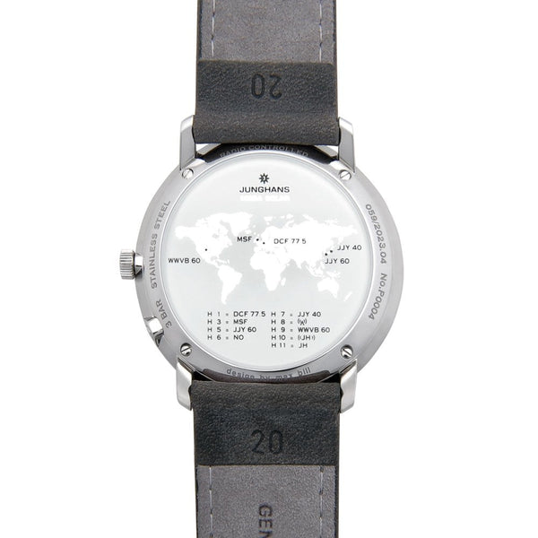Junghans Men's Max Bill MEGA Solar Black Leather 38mm Watch