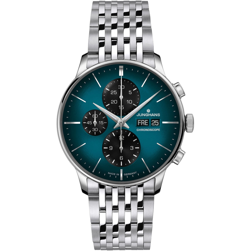 Junghans Men's Meister Chronoscope 41mm Limited Edition Turquoise Watch | XXX/150