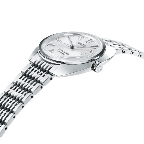 King Seiko Men's 39mm ‘Metropolis Silver’ 6L 1969 Re-Interpretation Watch