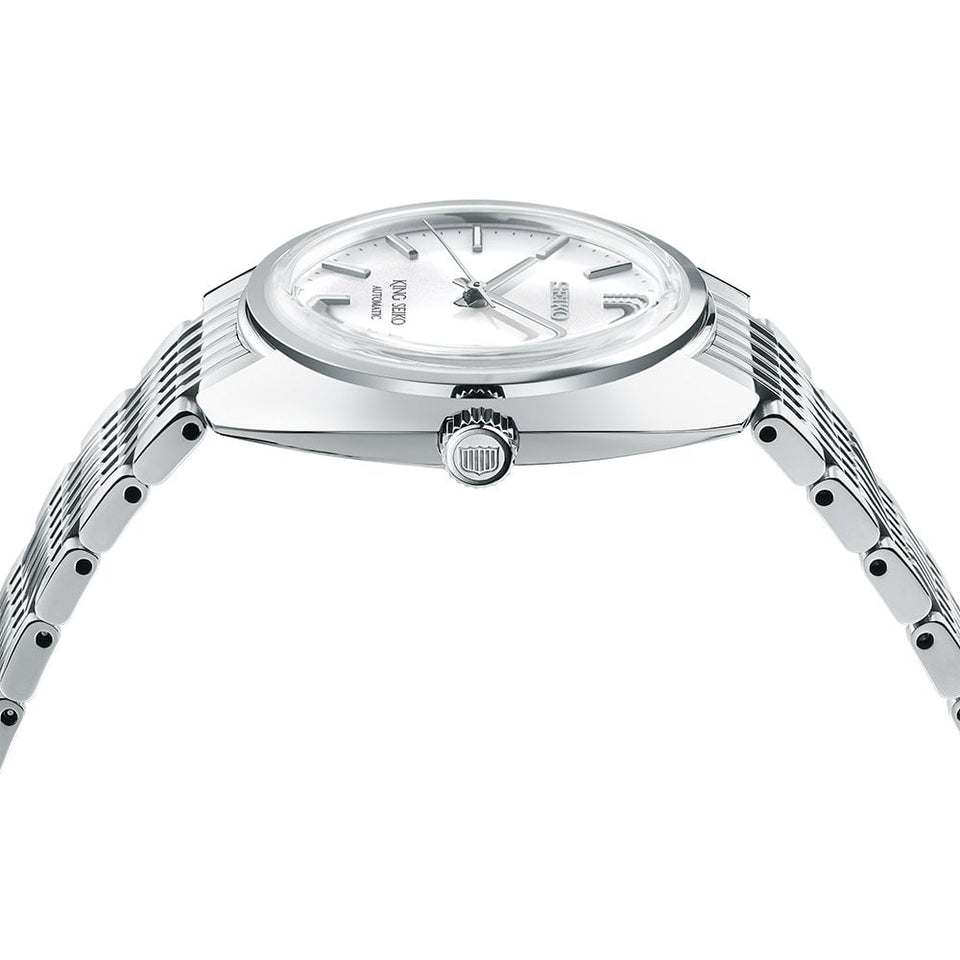 King Seiko Men's 39mm ‘Metropolis Silver’ 6L 1969 Re-Interpretation Watch