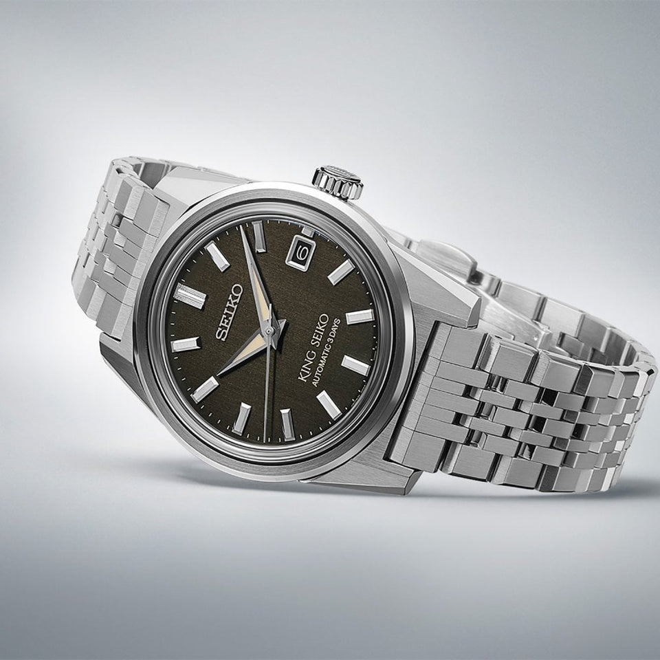 King Seiko Men's ‘Charcoal Suit’ KSK 6R 38mm Automatic Watch