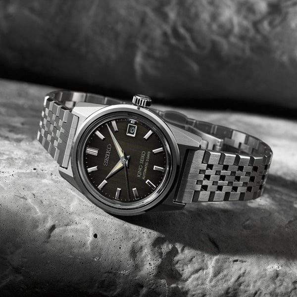 King Seiko Men's ‘Charcoal Suit’ KSK 6R 38mm Automatic Watch