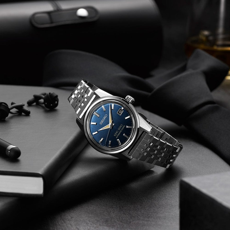 King Seiko Men's ‘Indigo Denim’ KSK 6R 38mm Automatic Watch