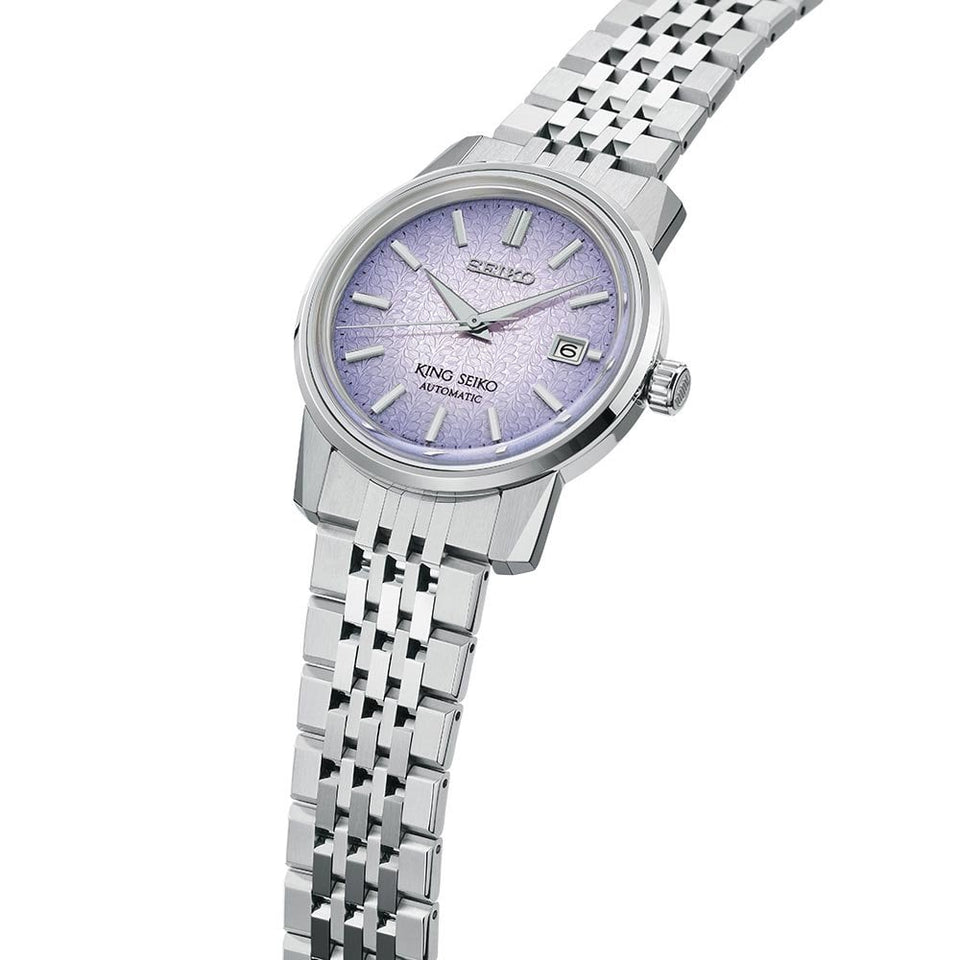 King Seiko Men's KSK 'Tenjin-Fuji Violet' Dial Automatic Watch