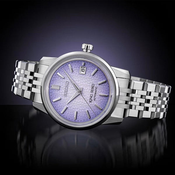 King Seiko Men's KSK 'Tenjin-Fuji Violet' Dial Automatic Watch