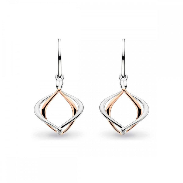 Kit Heath Ladies Alicia Petite Entwined Two Tone Drop Earrings