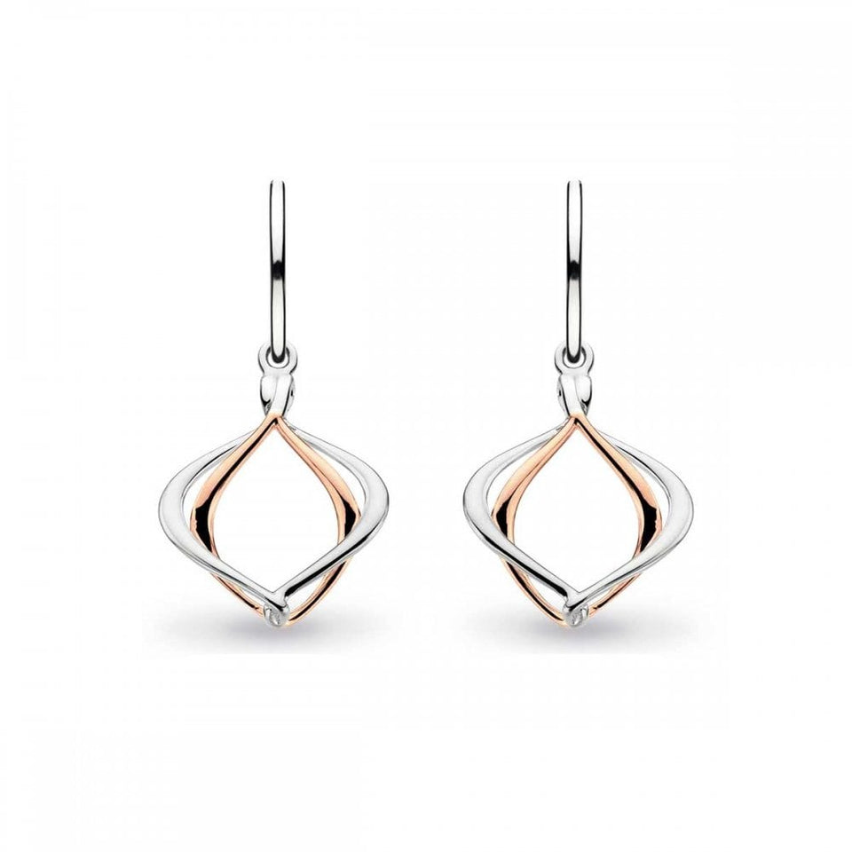 Kit Heath Ladies Alicia Petite Entwined Two Tone Drop Earrings