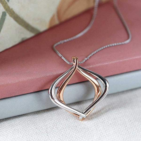 Kit Heath Ladies Alicia Rose Grande Two Tone Entwined Necklace