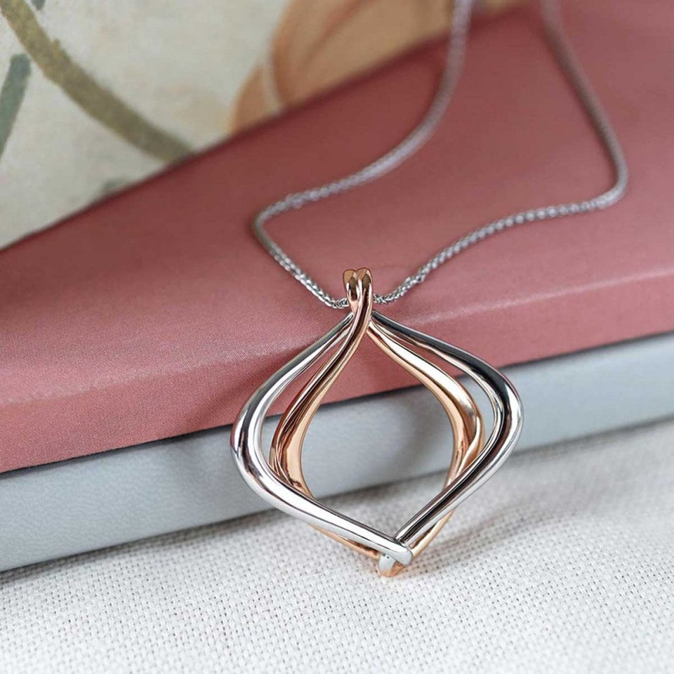 Kit Heath Ladies Alicia Rose Grande Two Tone Entwined Necklace
