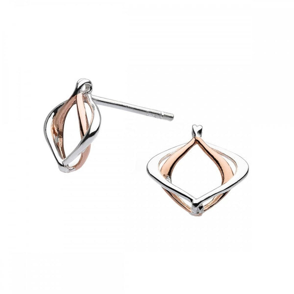 Kit Heath Ladies Alicia Two Tone Entwined Petite Stud Earrings