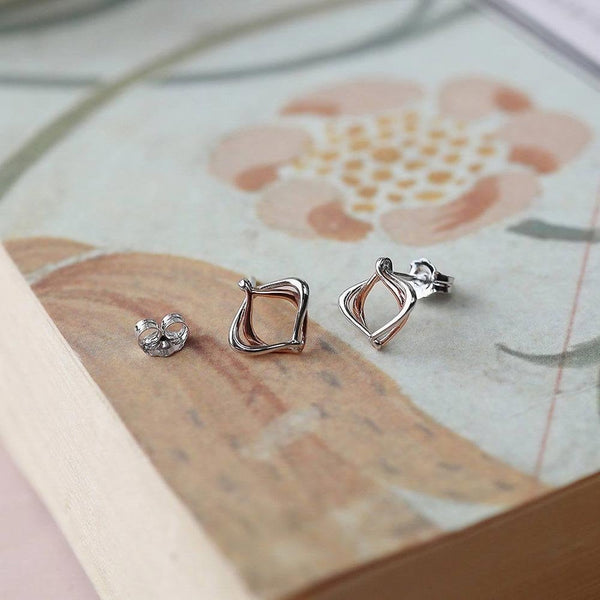 Kit Heath Ladies Alicia Two Tone Entwined Petite Stud Earrings