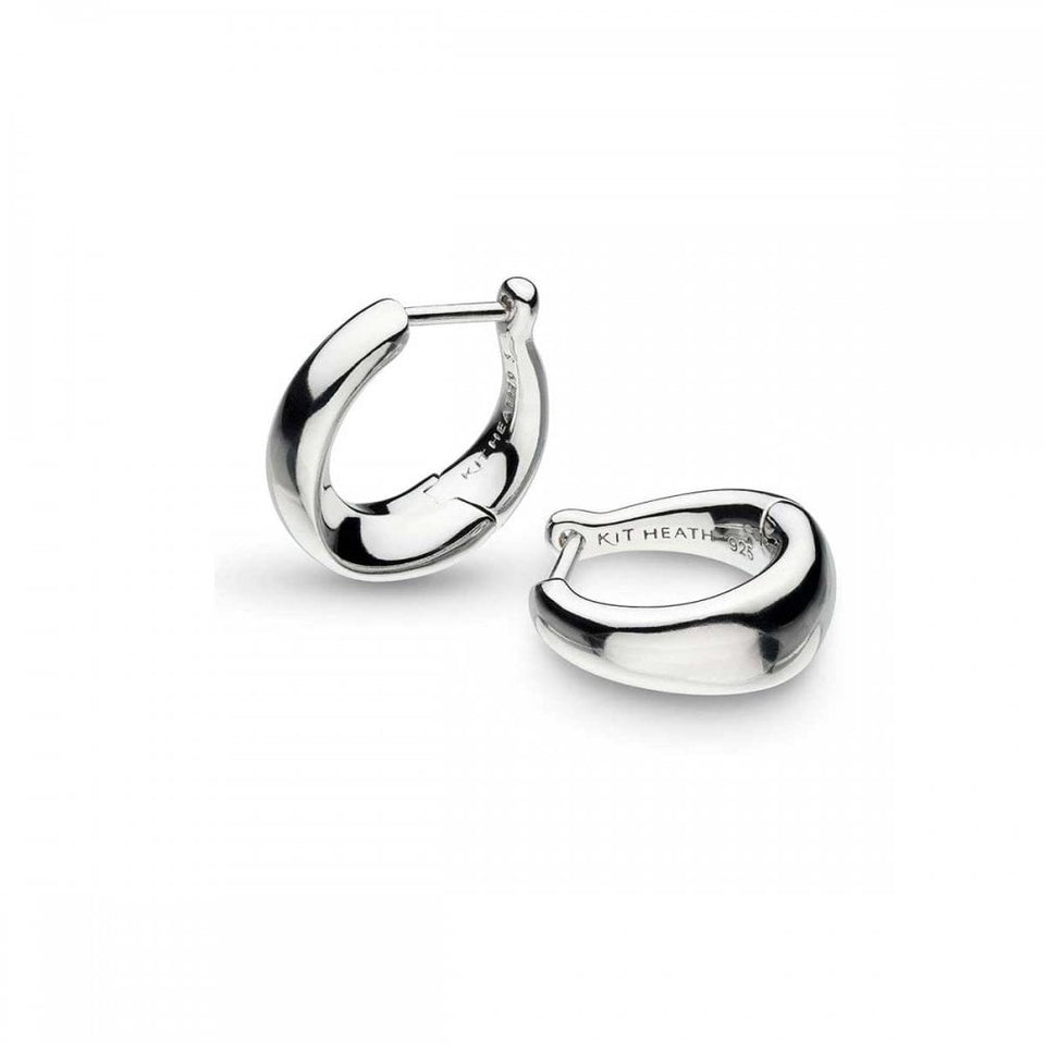 Kit Heath Ladies Bevel Cirque Small Hinged Huggie Hoop Earrings