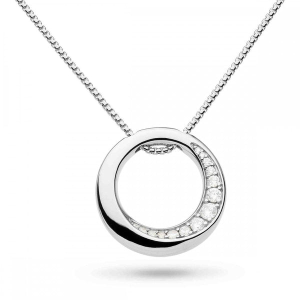 Kit Heath Ladies Bevel Cirque Stone Set Circle Necklace