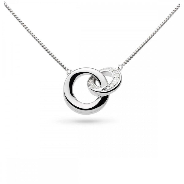 Kit Heath Ladies Bevel Cirque Stone Set Interlinked Circle Necklace