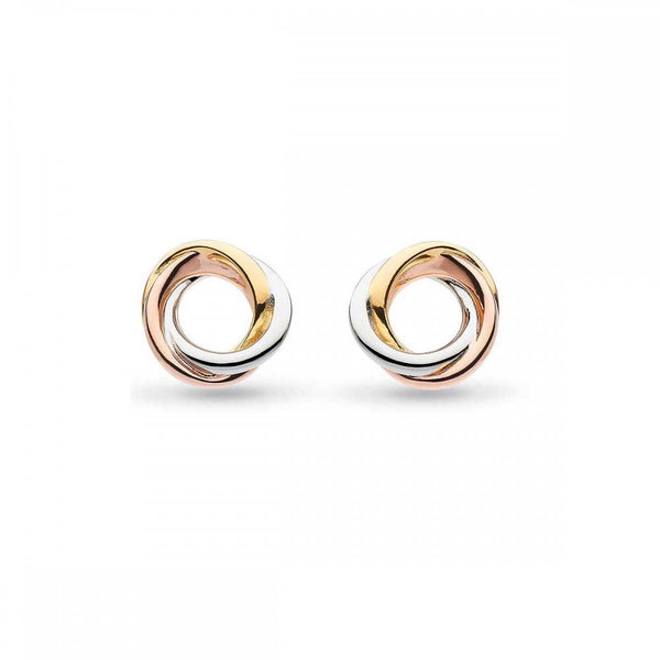 Kit Heath Ladies Bevel Cirque Trilogy Two Tone Earrings