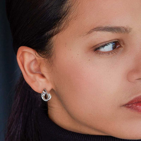 Kit Heath Ladies Bevel Trilogy Intertwining Drop Earrings