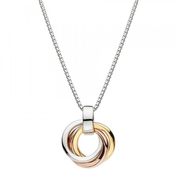 Kit Heath Ladies Bevel Trilogy Two Toned Small Interwoven Necklace