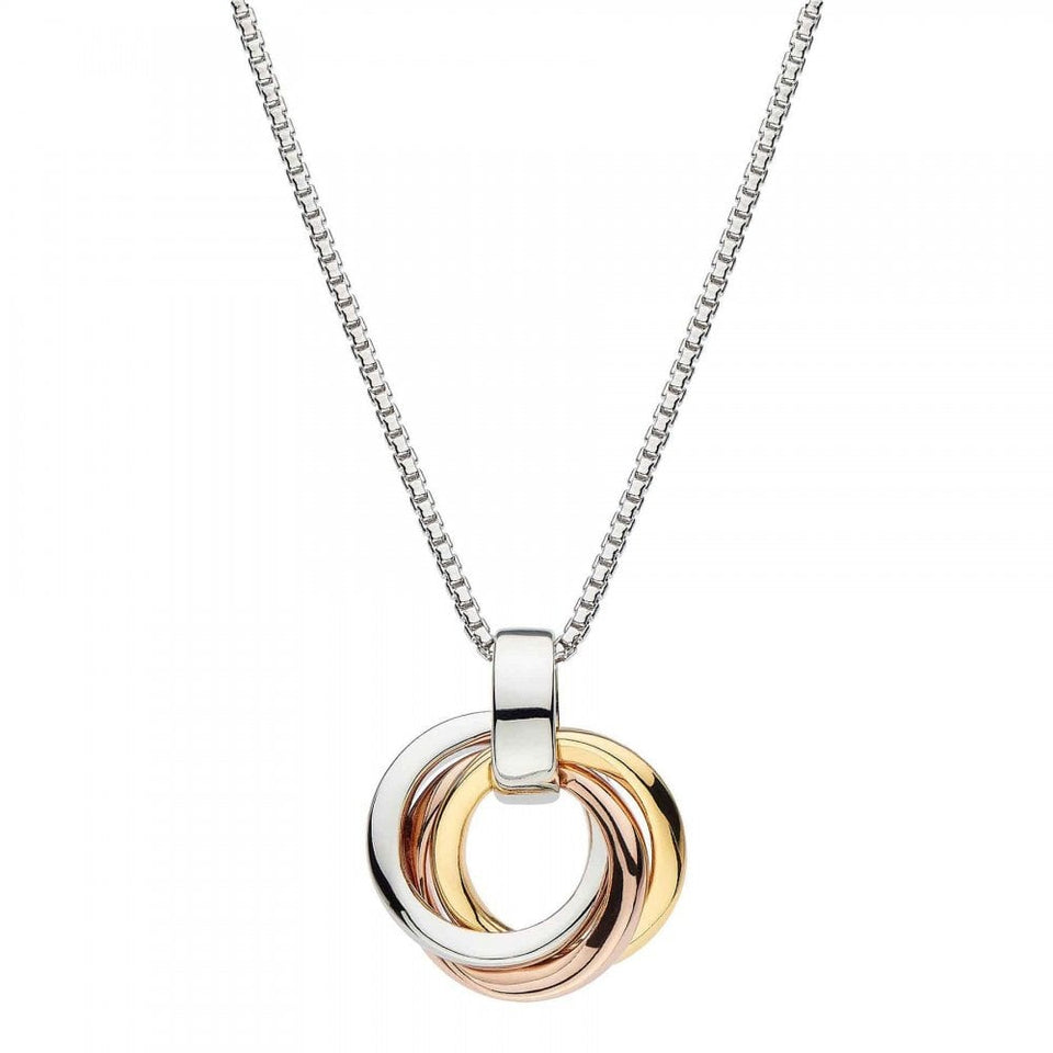 Kit Heath Ladies Bevel Trilogy Two Toned Small Interwoven Necklace