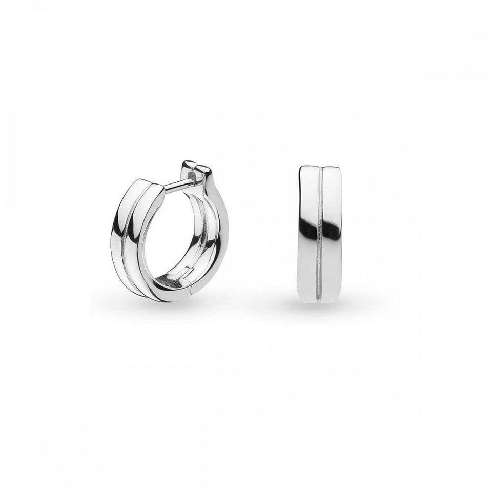 Kit Heath Ladies Bevel Unity Huggie Hoop Earrings