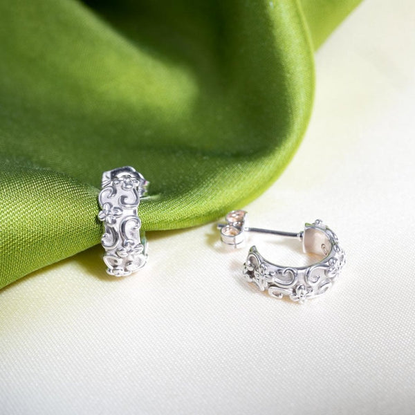 Kit Heath Ladies Blossom Flyte Flower Huggie Hoop Earrings