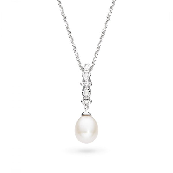 Kit Heath Ladies Blossom Flyte Honey Flower Drop Pearl Necklace