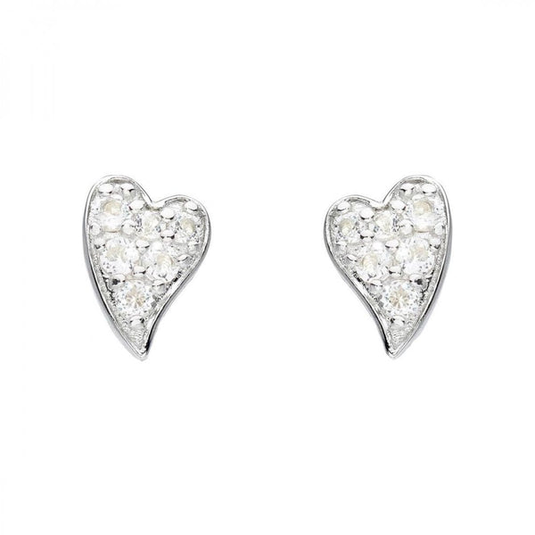 Kit Heath Ladies Cherish Precious Stone Set Heart Stud Earrings