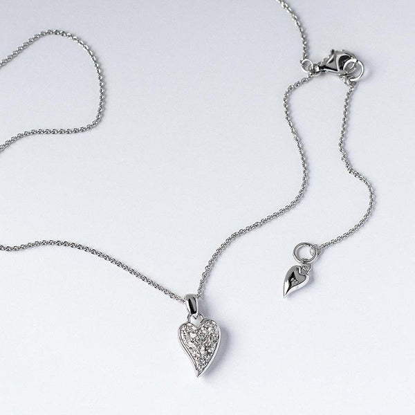 Kit Heath Ladies Cherish Precious Stone Set Small Heart Necklace