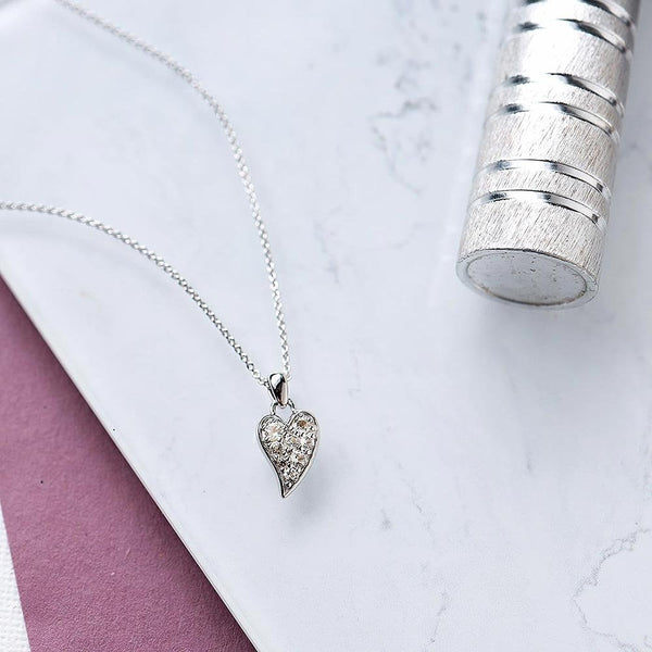 Kit Heath Ladies Cherish Precious Stone Set Small Heart Necklace
