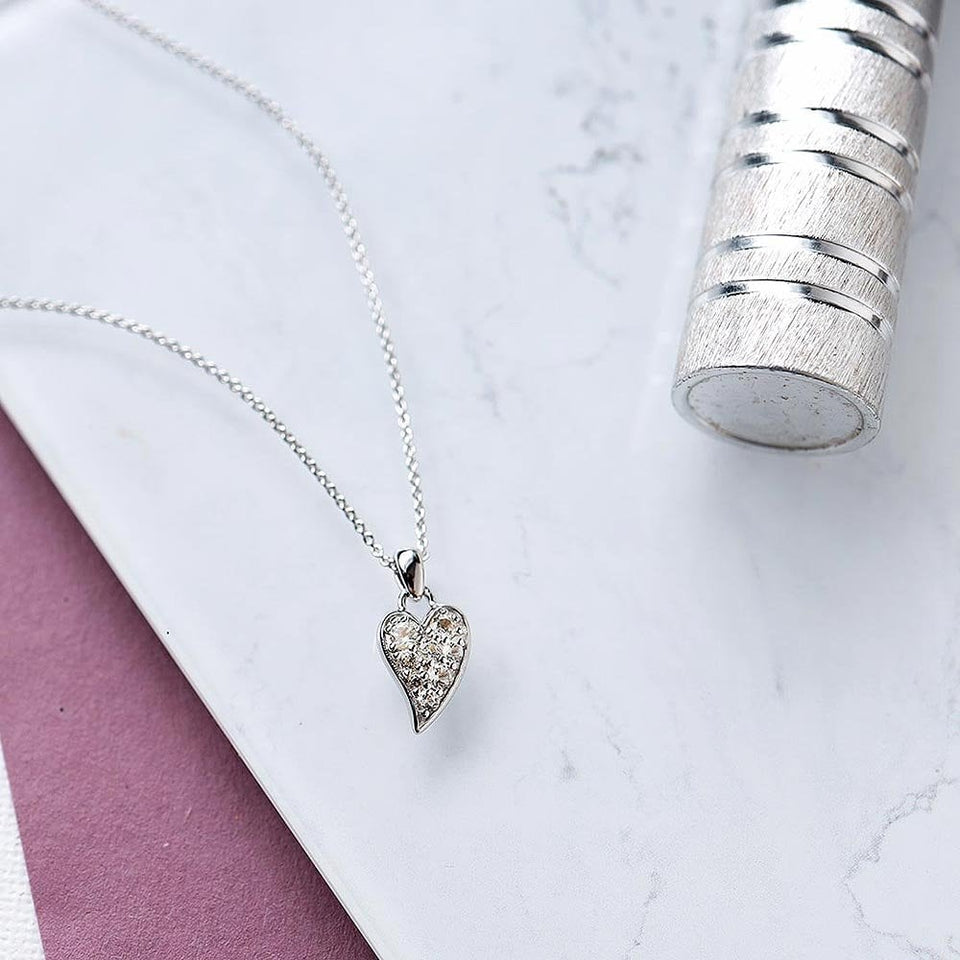 Kit Heath Ladies Cherish Precious Stone Set Small Heart Necklace